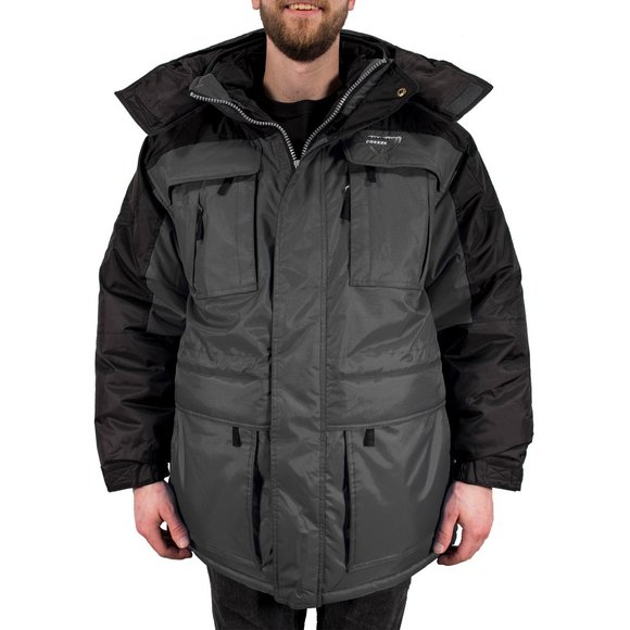 Freeze Defense Warm Mens 3in1 Winter Coat Parka & Vest (Gray, Small through 8XL) - Picture 1 of 10